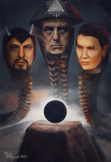 Anton Lavey , Crowley, Aquino Large 13x19 Print