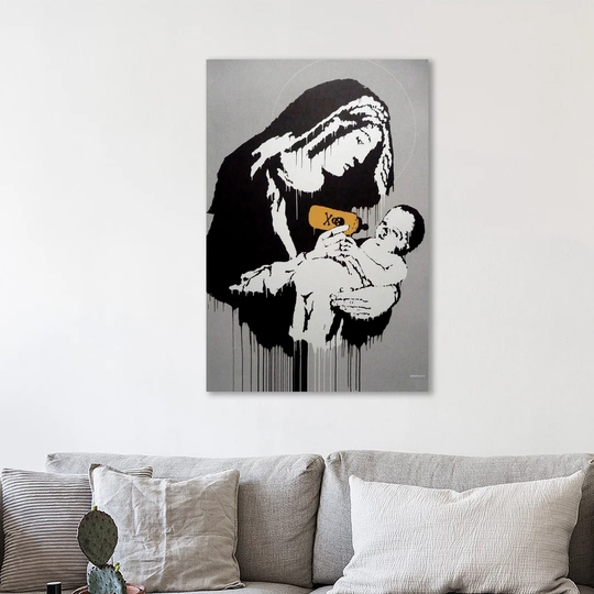 Toxic Mary by Banksy - Wrapped Canvas Graphic Art Print