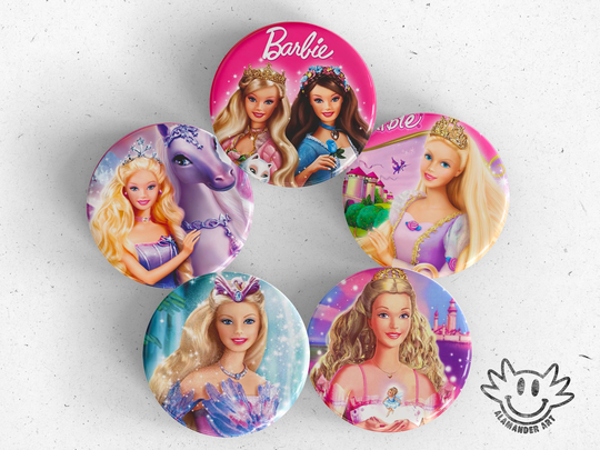 Barbie Movie Pinback Button 5-Pack - 1.5