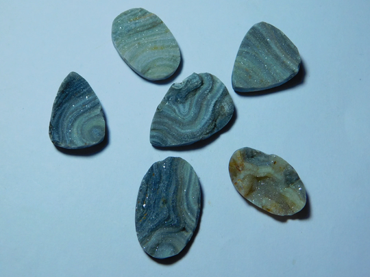 6Pcs. Natural Desert Druzy Lot, Cabochons, Loose Stone, Desert Semi Precious, Desert For Jewelry 172Cts