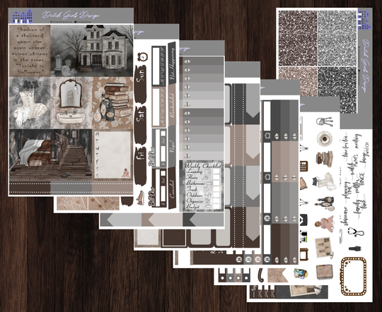Haunted House Weekly Planner Kit -Halloween