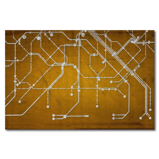 Paris Metro Graphic Art on Canvas