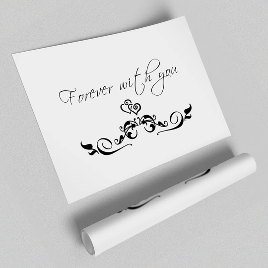 'Forever with You' - Graphic Art Print on Paper