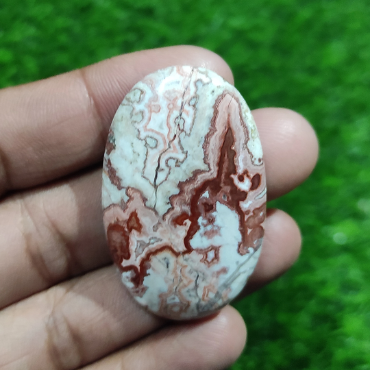 Rosetta Jasper Gemstone 46x29 Mm Oval Cabochon 75 Ct Smooth Pendant Necklace Making Jewelry Stone Handmade