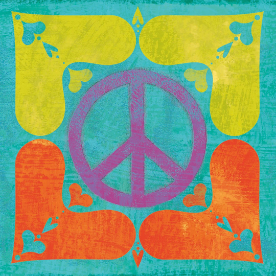 A Peace Sign Quilt I by Alan Hopfensperger - Wrapped Canvas Graphic Art Print