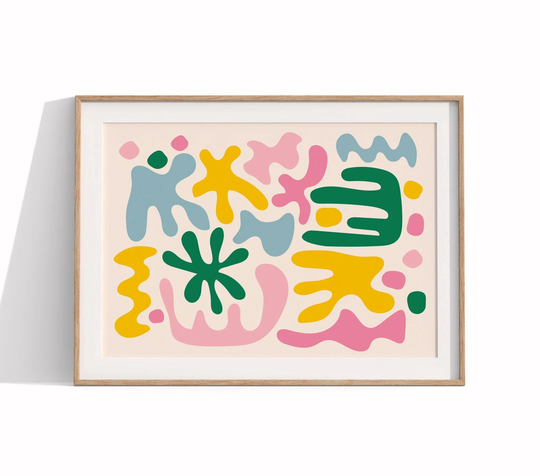 Henri Matisse Exhibition Print, Horizontal Shapes Poster, Scandinavian Gallery Wall, Living Room, Bedroom, Minimal Decor