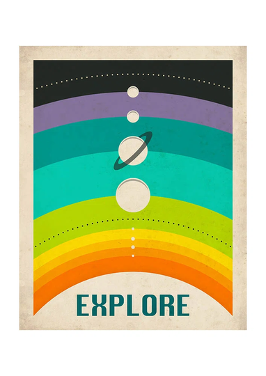 'Explore Rainbow' by Jazzberry Blue Graphic Art