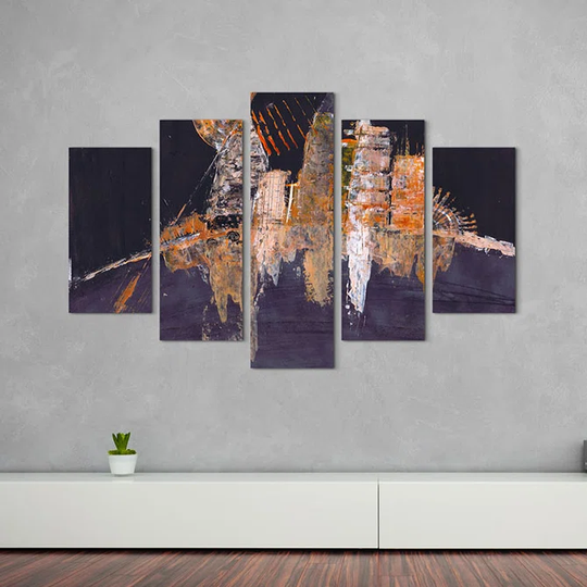 Enigma Abstract 910 Graphic Art Print Multi-Piece Image on Canvas