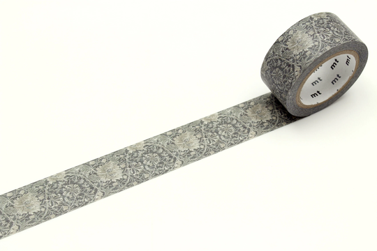 William Morris Mt Japan Pure Honeysuckle & Tullip Black Ink Washi Masking Tape