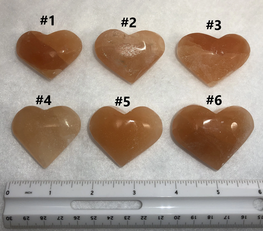 Orange Selenite | Hearts