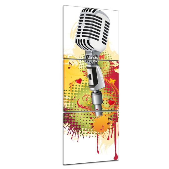 Microphone 3-Piece Graphic Art on Canvas Set