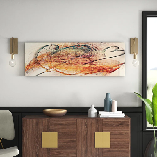 Enigma Panorama Abstract 1422 Graphic Art Print on Canvas