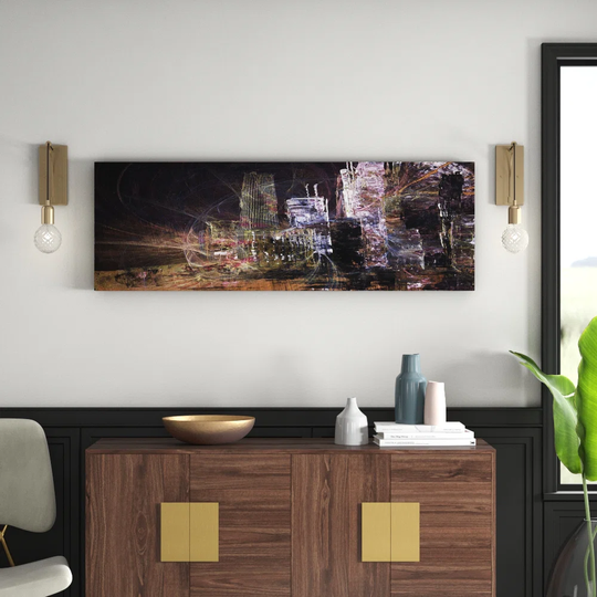 Enigma Panorama Abstract 1470 Graphic Art Print on Canvas