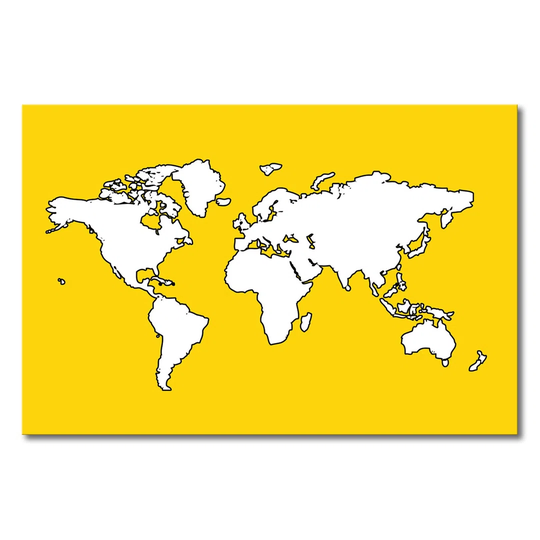 Map of the World Graphic Art on Canvas