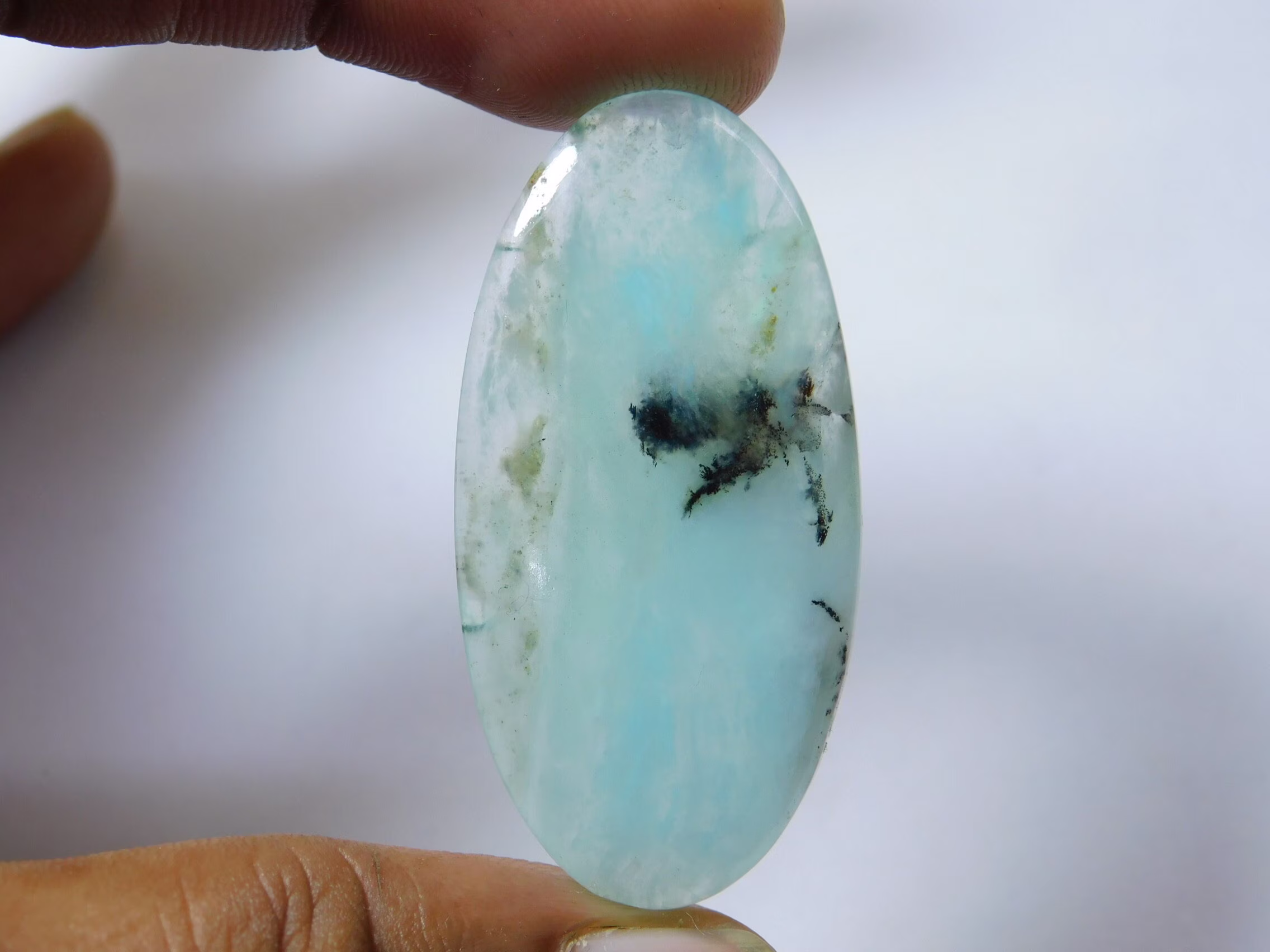 Beautiful 100 %natural Peruvian Opal Blue Green Peru Loose, Top Quality Cabochon Handpolish Gemstone Jewelry