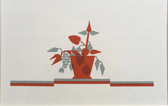 1928 Georg Alexander Mathéy Illustration For Larisch-Festschrift Hberthold Printed By Curwen Press Sheet Size C5x3Ins