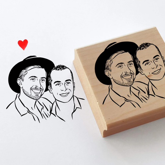 Personalize Gift Face Stamp For Wedding Save The Date