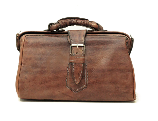 80's Vintage Style Doctor Bag | Coco Brown