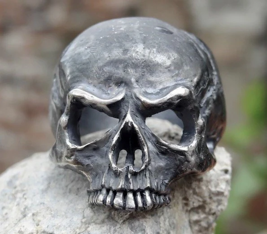 New Skull Ring Sterling Silver .925 Biker Harley Masonic Fashion Jewelry Handmade Silverzone77 All Sizes