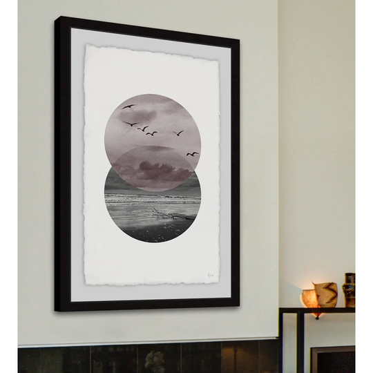 Over the Sea - Picture Frame Graphic Art Print on Paper