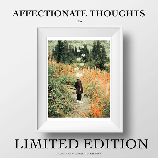 Limited Edition Affectionate Thoughts | 8.5x11 Print Surreal Artwork Wall Art Decor Cloud Art| Abstract Flower Home