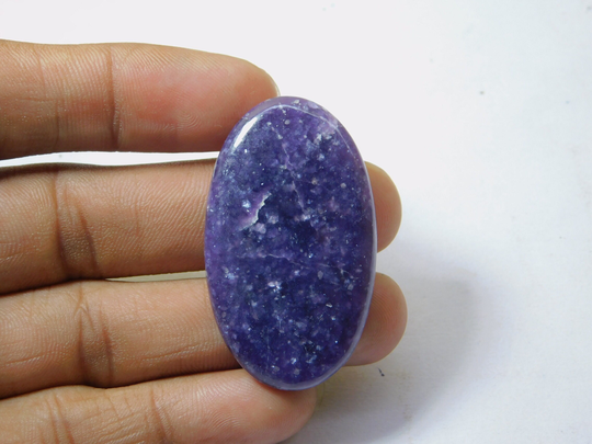 100% Natural Lepidolite Loose Cabochon, Top Quality Hand Polish Gemstone, Stone 67 Ct 45x26 # 1783