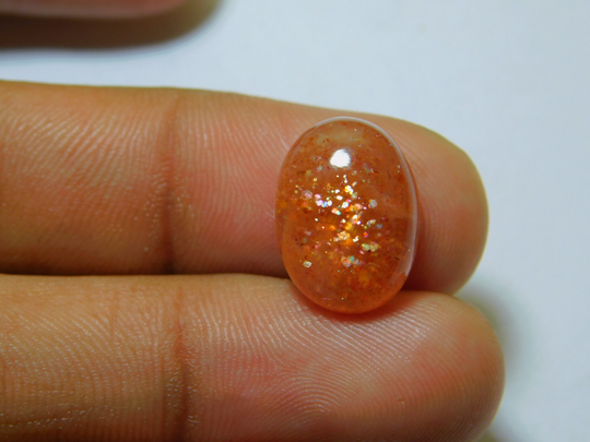Amazing Natural Orange Sunstone Cabochon, Top Grade Gemstone Loose Gemstone, Semi Precious Jewelry 7 Ct #2215