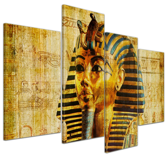 Pharaoh 4-Piece Graphic Art on Canvas Set
