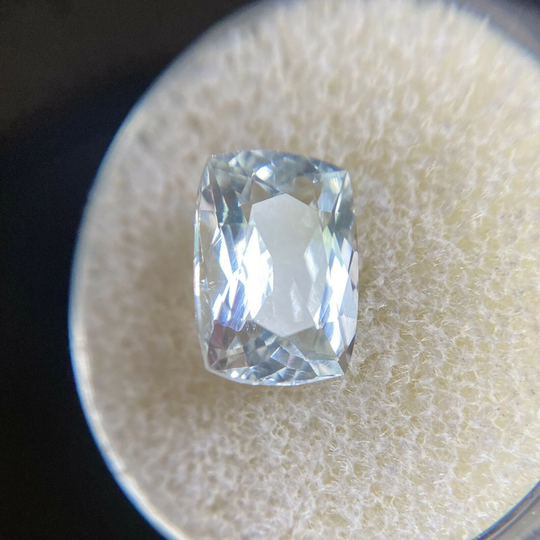 Natural Blue Aquamarine 2.75Ct Antique Cushion Cut Loose Gem 10.6x7.5mm