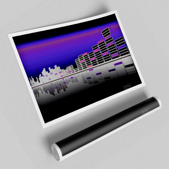 Graphic Equalizer Reflection Club - Unframed Graphic Art Print on Paper