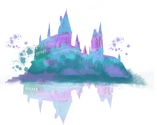 Magical Castle Print | Watercolour Artwork Home Decor Bedroom Gift Idea