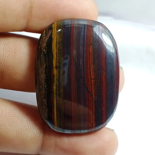 Natural Iron Tiger Eye Cabochon Loose Gemstone Semi Precious Gemstones Handmade Stone For Jewelry Making 67 Cts 37 X 26 Mm A5034