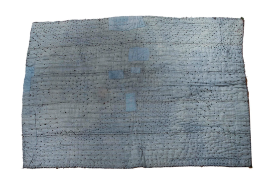 4'9''x5'9''very Soft Blue Color Vintage Hand Woven Quilt, Anatolian Handmade Quilt, Home Decor, Quilt Area Quilt, Custom Kurdish Quilt, 100