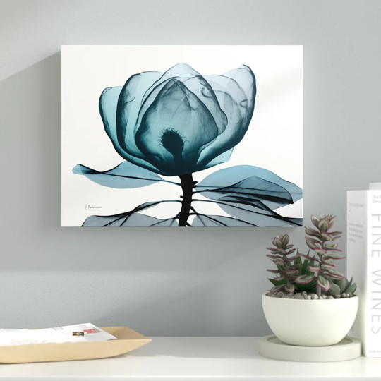 Midnight Magnolia 1 - Wrapped Canvas Graphic Art Print