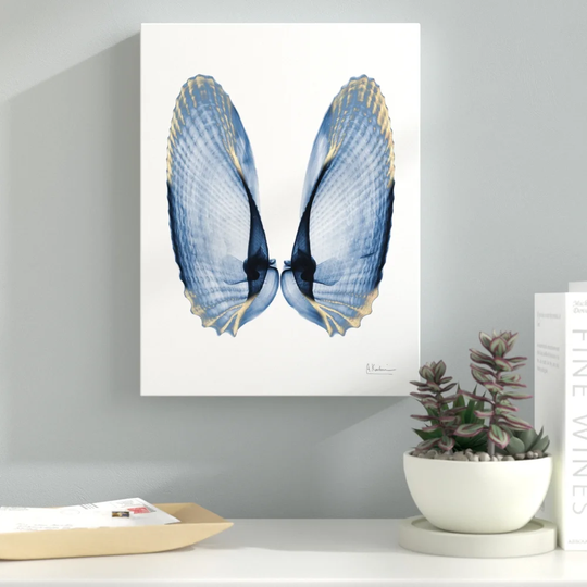 Golden Crusted Angel Wings - Wrapped Canvas Graphic Art Print