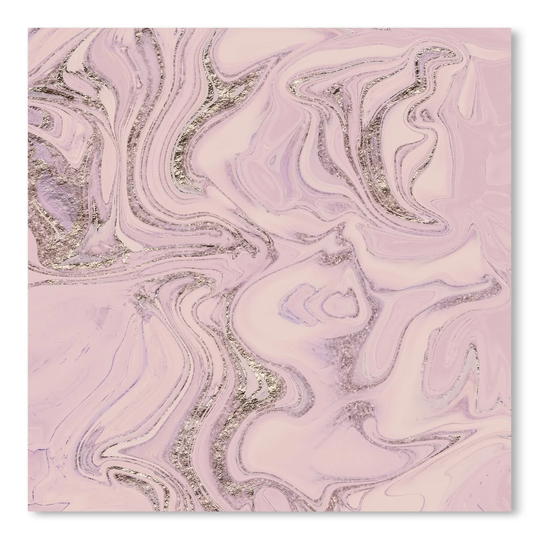 Pink Marble Glitter - Graphic Art Print
