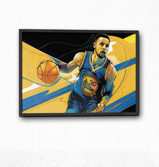 stephen Curry Poster, Wall Art, Sports Fan Art, Print, Kids Decor Digital Posters