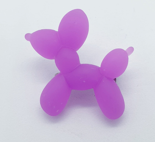Purple Balloon Dog Badge