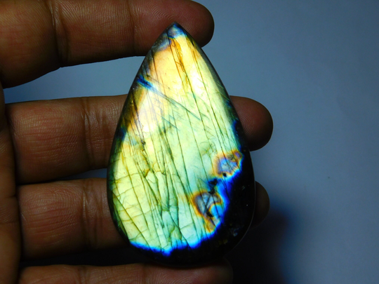 A++ Very Rare Purple Labradorite Spectrolite Cabochon, Gorgeous Color Flasy Fire Gemstone 167Cs. | 69x40mm