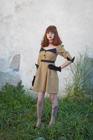 Retro Secretary Dress Vintage Inspired Women 50S Pin Up Classic 60S Custom Made