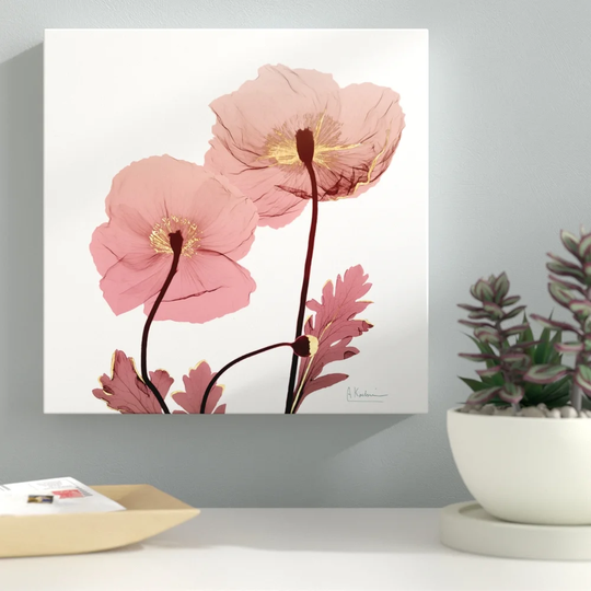 Golden Blush 2 - Wrapped Canvas Graphic Art Print