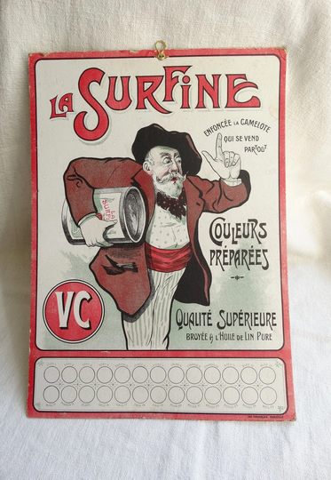 1900S Advert For Artists Paint/Antique French Publicity Oil Paints/Vintage Advertising Poster/La Surfine Publicité Ancienne/Old Wall Art