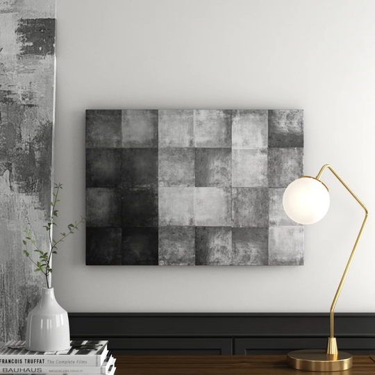 Abstract, Geometric Rectangle Graphic Art Print on Canvas