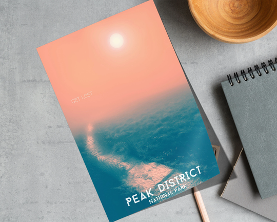 Peak District Poster - Landscape Photography Colourful Wall Art Printed Unframed, Framed Or On Canvas Home Decor Housewarming UK