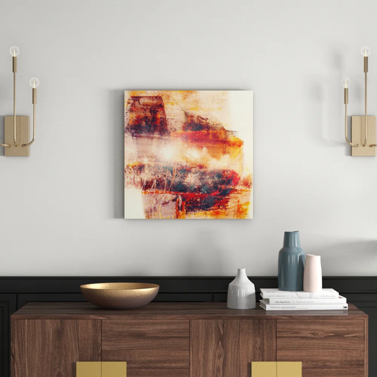 Abstract No. 1365 Graphic Art Print on Canvas