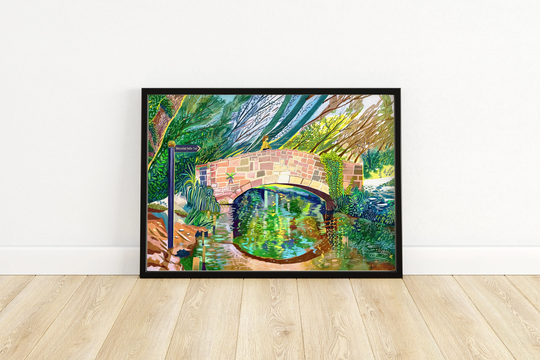 Leeds England, Meanwood Park, Valley Trail, Art Print, Poster, Painting, A3, A4, A2