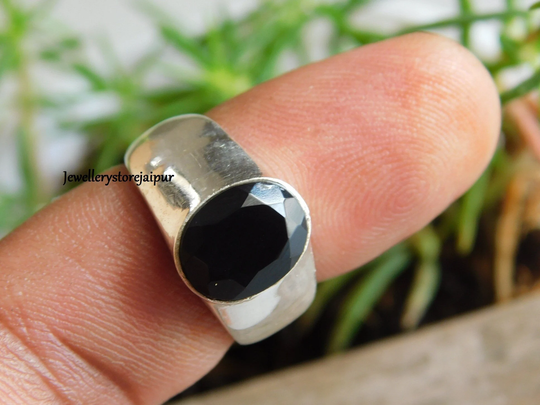 925 Sterling Silver Men's Ring Handmade Ring Black Onyx Gemstone Men's Jewelry Men Vintage Ring, Signet Gift For Father's Day