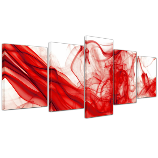Abstract Smoke 5-Piece Graphic Art on Canvas Set