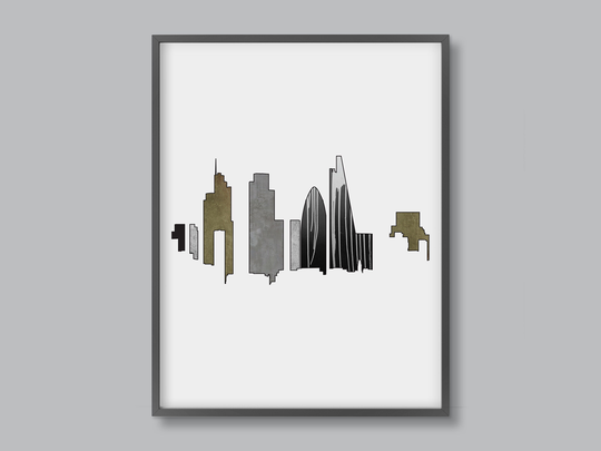 London Art Print - Unframed Abstract Design Various Sizes