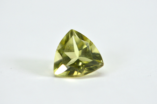 Yellow Apatite Facet Trillion Point Back Cabochon Champagne Color Cabochon
